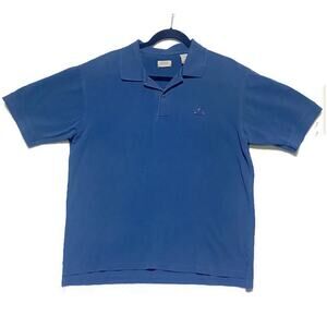 Izod Polo Shirt Men's Size Large Blue 100% Cotton Short Sleeve